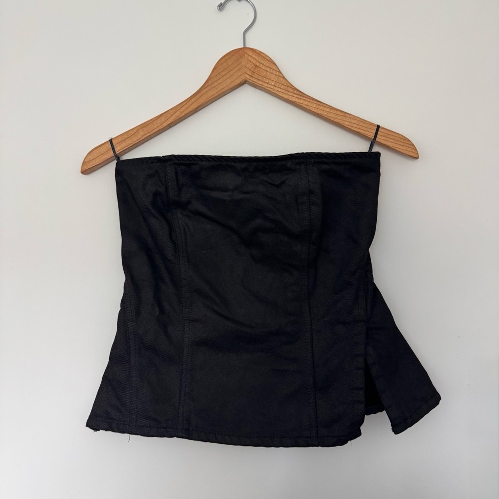Zara Strapless Black Corset Top